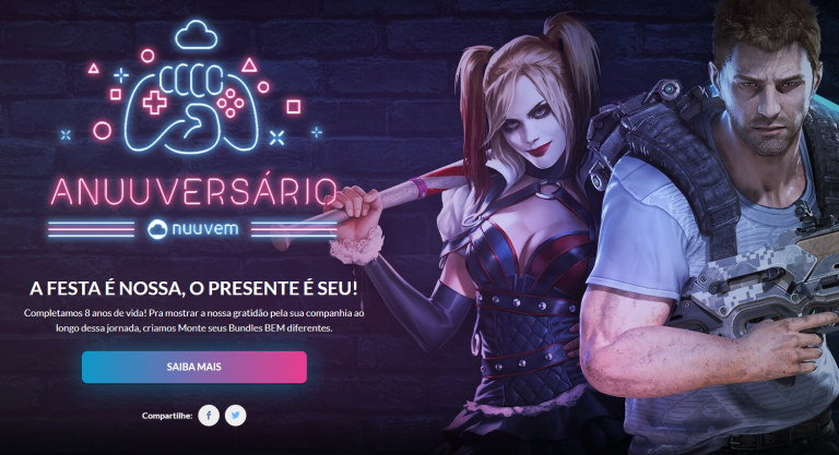 ANUUVERSÁRIO | Nuuvem cria promoção especial para comemorar aniversário de 8 anos!