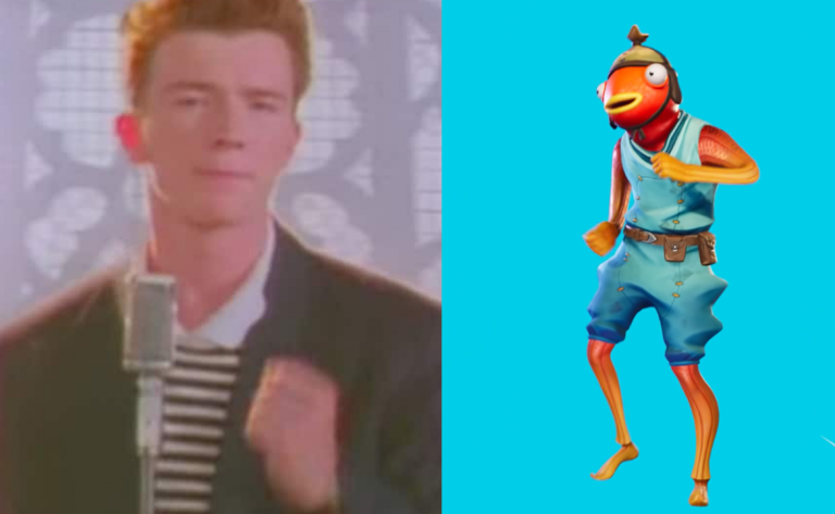 Fortnite ganha dança da música Never Gonna Give You Up
