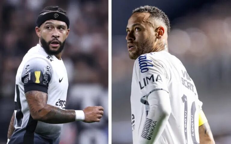 Assista aqui ao clássico Corinthians x Santos com o combate entre Neymar Jr e Memphis Depay