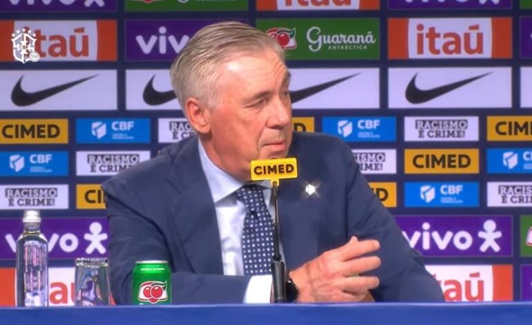 Carlo Ancelotti faz primeira convocação como técnico da Seleção Brasileira: veja a lista e destaques