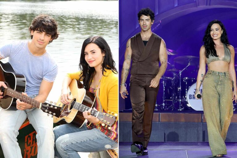 Ex Namorados Demi Lovato e Joe Jonas se reencontram para show de Camp Rock em turnê de 20 anos dos Jones Brothers