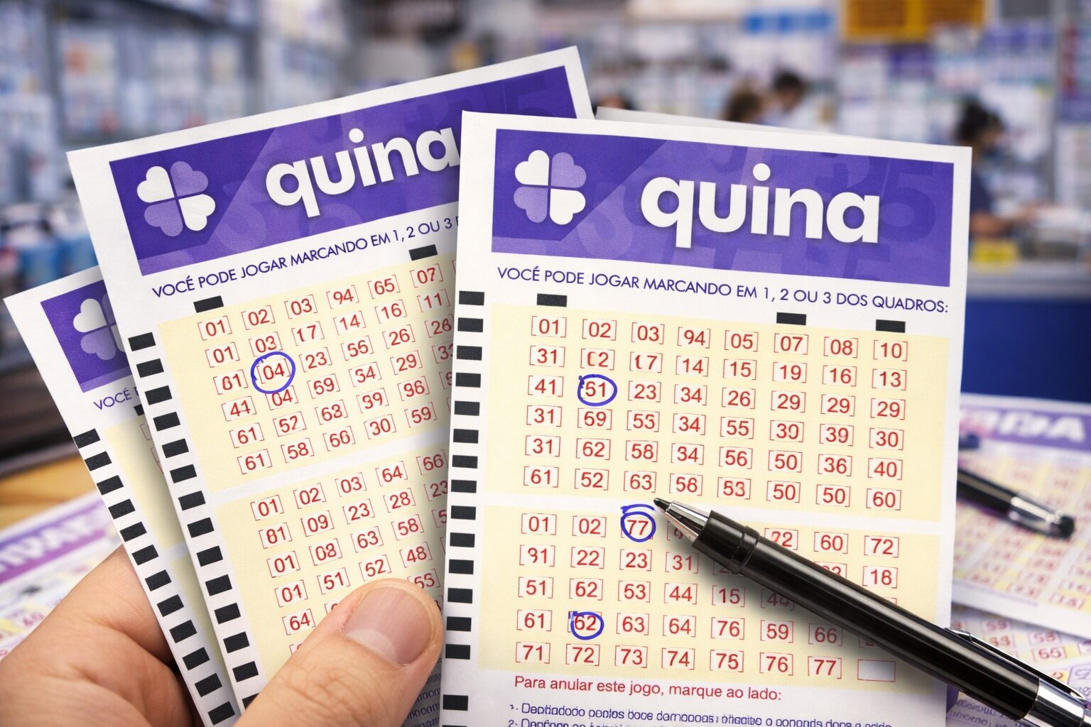 Qual foi o resultado de hoje da Quina?