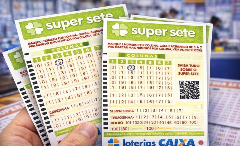 Super Sete 798 de hoje, Quarta (14/01): Prêmio de 850 mil – Saiba tudo sobre o sorteio