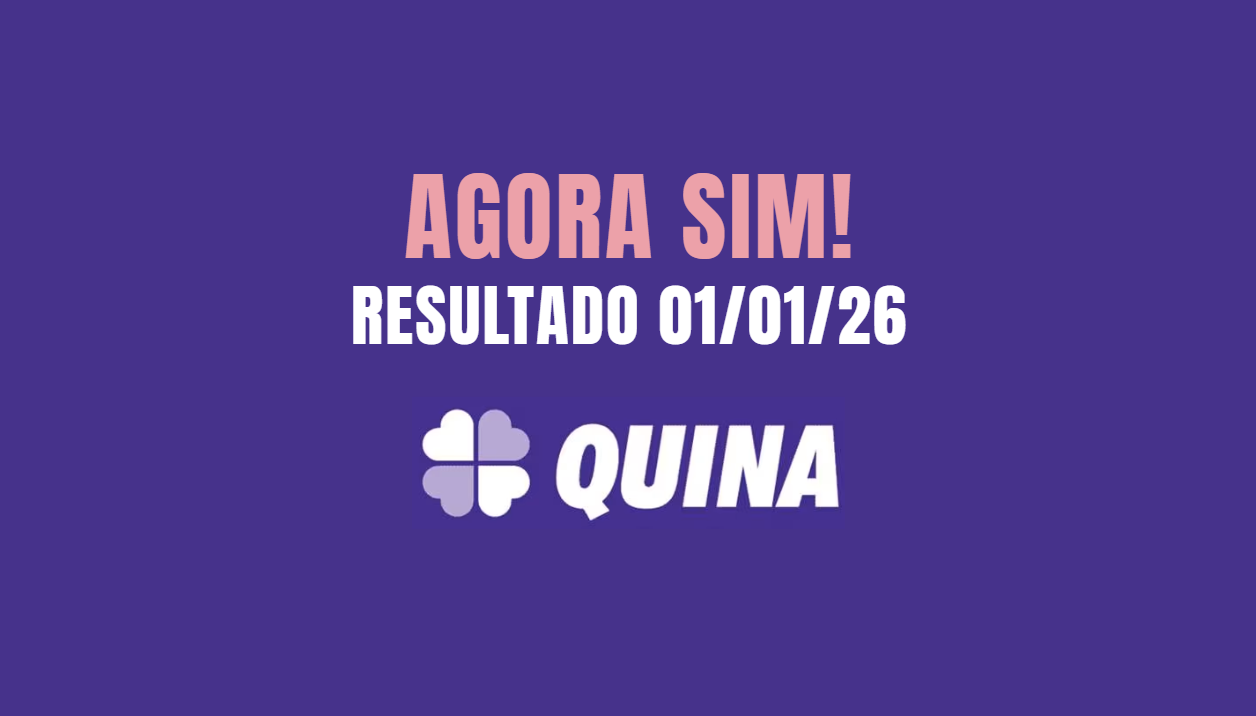 Resultado da Quina 6916 hoje Quinta, 01 após adiamento: Veja os números sorteados e o prêmio de R$ 7,5 milhões (01/01)