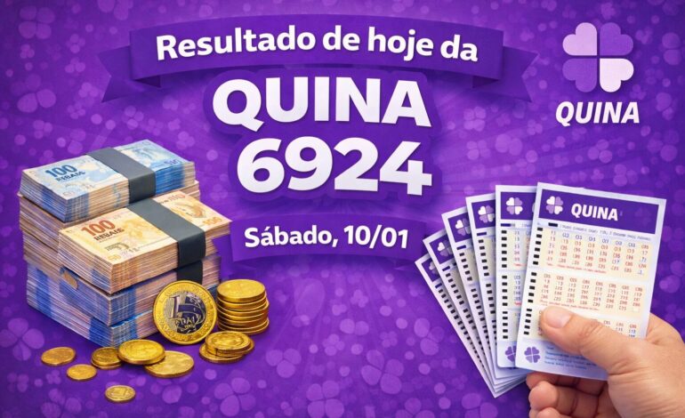Resultado de hoje da Quina, Sábado 10/01/26