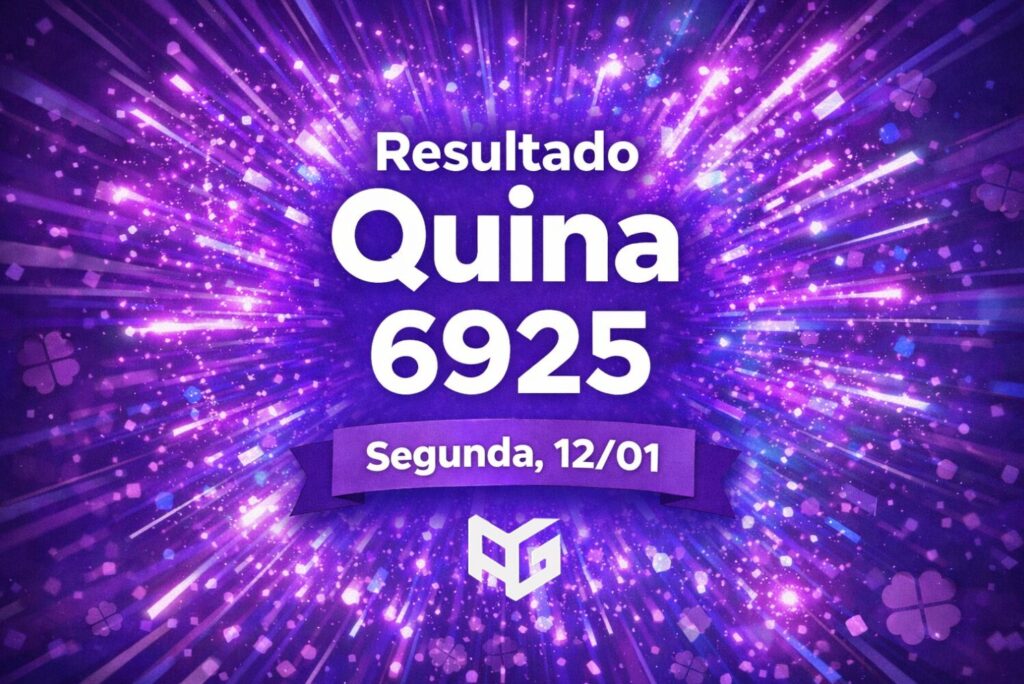 Resultado Quina de hoje - Concurso 6925 - Segunda-feira