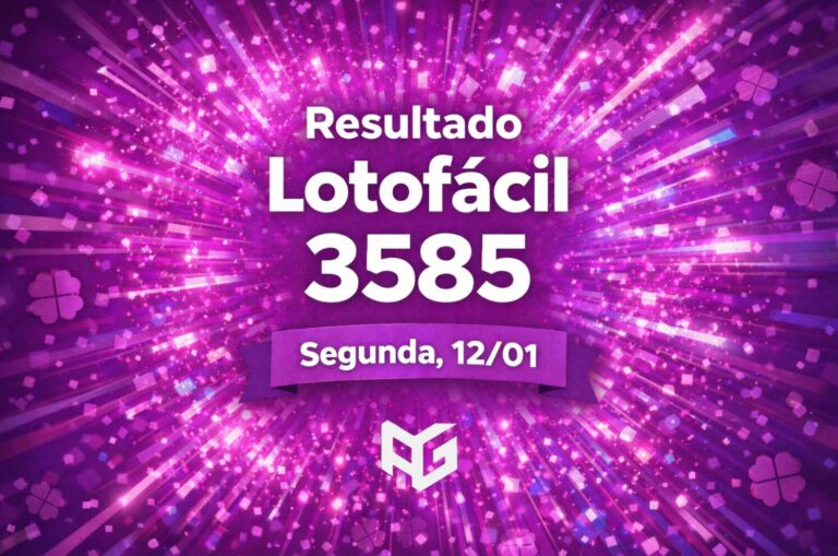 Resultado da Lotofácil de hoje, segunda-feira (12/01/26) Concurso 3585