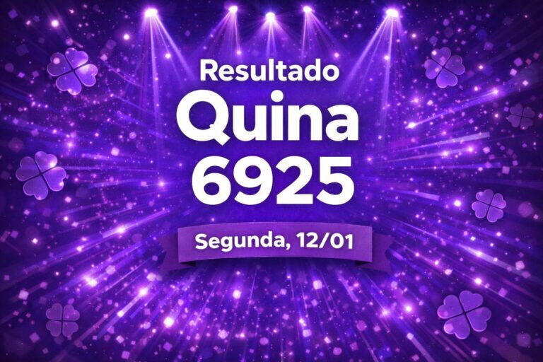 Resultado da Quina 6925 de hoje: Veja os números sorteados desta Segunda (12/01/26)