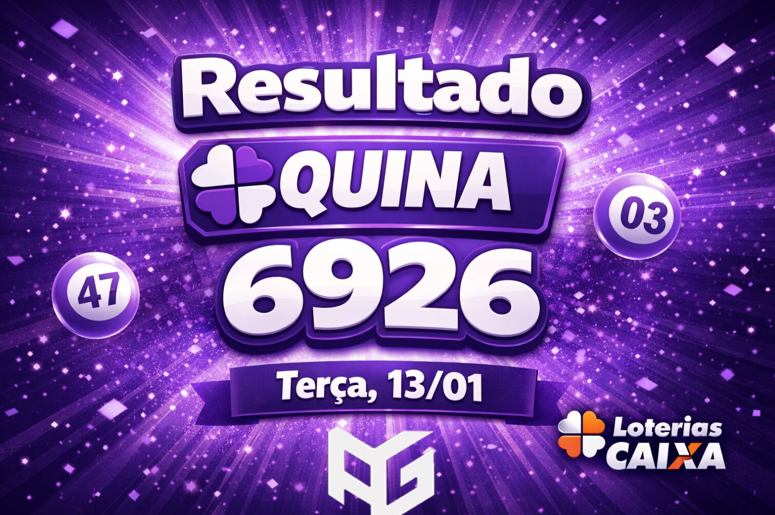 Resultado de hoje da Quina 6926 - Veja os números sorteados desta terça